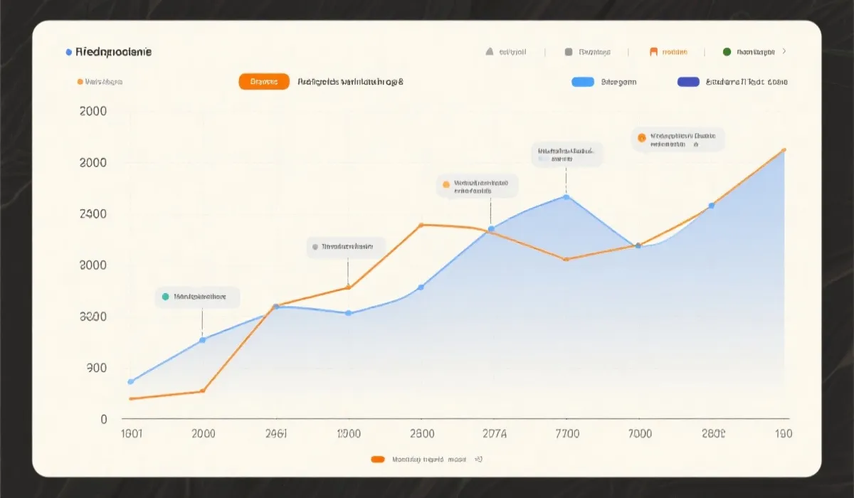 趋势折线示意图